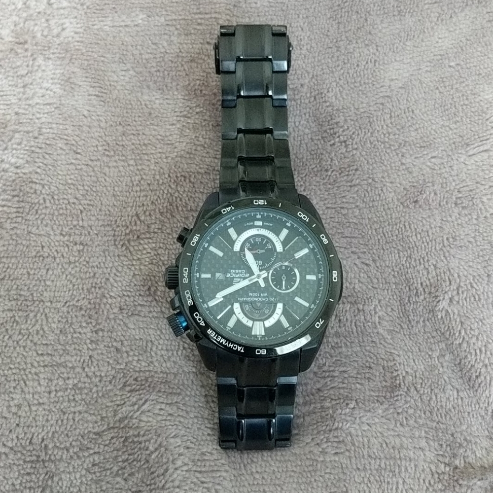 Edifice Casio black wrist watch